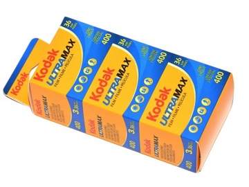 3 пленки Kodak Ultra Max, цветные негативы, ТРИ УПАКОВКИ