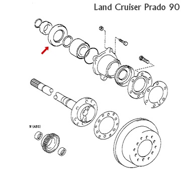 Сальник задней полуоси HILUX LAND CRUISER 70 90 90310-50006 ORIGINAL TOY