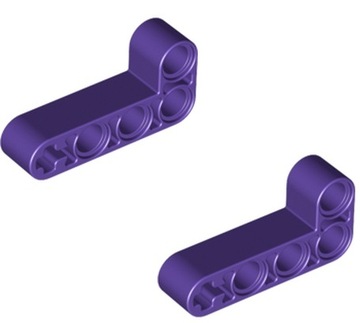 2x Lego Technic 32140 liftarm 2x4 purpurowy