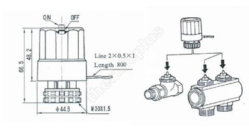 ПРИВОД M30x1,5 термический НЗ/НО УНИВЕРСАЛЬНЫЙ T+