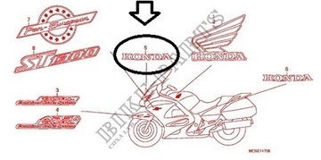 НОВАЯ НАКЛЕЙКА ЭМБЛЕМЫ HONDA ST 1300 PANEUROPEAN