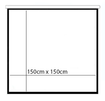 ПРОЕКЦИОННЫЙ ЭКРАН 150х150см НА ШТАТИВЕ 84 ДЮЙМА