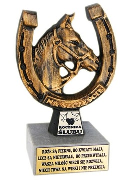 Statuetka Podkowa Szczęścia Rocznica Ślubu Prezent