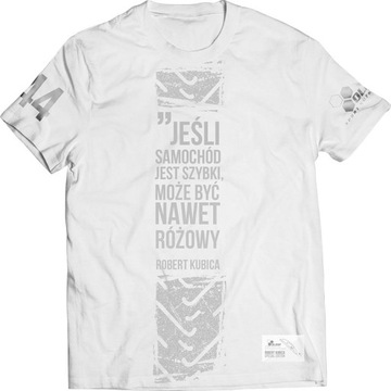 T-Shirt OLIMP - Koszulka ROBERT KUBICA Biała - M