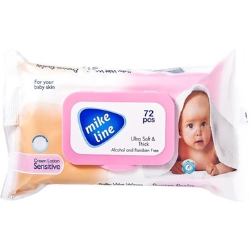 Салфетки MIKE LINE KIDS 72штх24 упаковки РОЗОВЫЕ