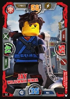 karta nr 32 Jay Wojownik Ninja Lego Ninjago 3