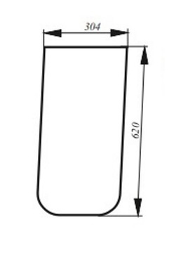 нижнее переднее стекло John Deere 3100, 3200, 3300..