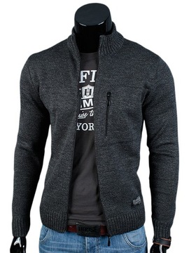 GRUBY Sweter ROZPINANY AS05 Grafit__XXL_PRODUKT_PL