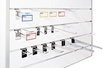 ZAWIESZKA NA BUTY PLEXI PANEL SKLEPOWY b1
