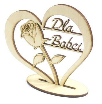 DECOUPAGE PREZENT SERCE NA DZIEŃ BABCI SKLEJKA YK6