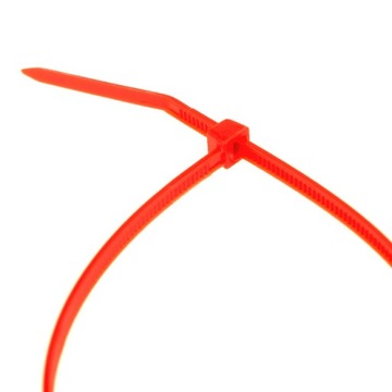 Opaski zaciskowe 200x4,8mm czerwone.