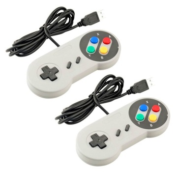 2x Pad kontroler do gier Retro USB gamepad MIADORE 2 sztuki SNES