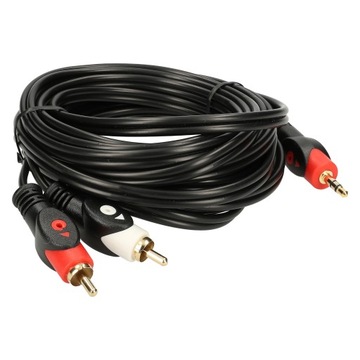 КАБЕЛЬ MINI JACK d 2x RCA CHINCH 3M STEREO GOLD