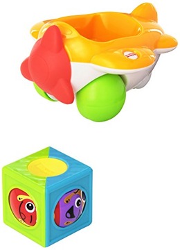 FISHER PRICE подвижные блоки САМОЛЕТ игрушечный самолет