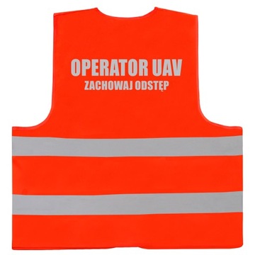 POMARAŃCZOWA KAMIZELKA LOGO OPERATOR UAV ATEST - M