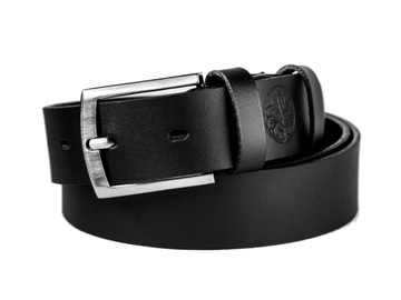 Skórzany pasek SPLIT30 czarny 90-105-cm