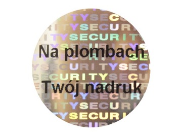 PLOMBY GWARANCYJNE STICKER FI15mm HOLOGRAM 1000szt