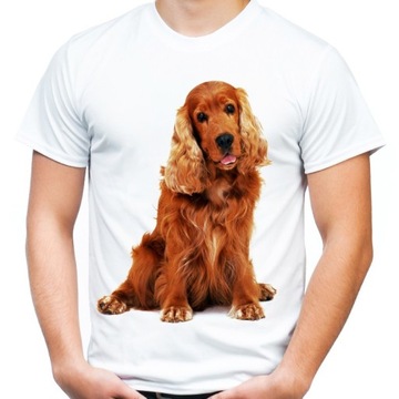 Koszulka z psem cocker spanielem spaniel pies HQ S