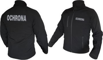 Kurtka Softshell Ochrona Z Haftem Srebrnym L