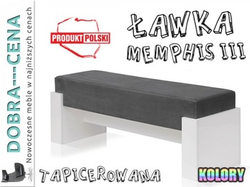 Ławka Memphis III tapicerowana poczekalnia salon