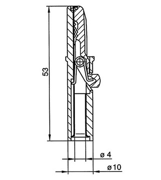 HIRSCHMANN KROKODYLEK IZOLOWANY GN. 4MM CZARNY