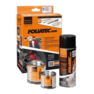 Foliatec Lack Set Gold Metallic комплект для покраски тормозных суппортов, 7 предметов