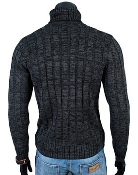 Gruby GOLF Sweter MA22 Grafit__XL_PRODUKT_PL