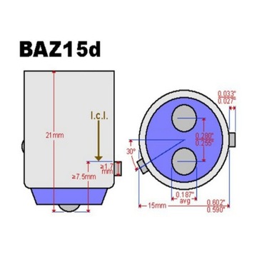 Лампа VISION P21/4W 12V 21/4W BAZ15d E4