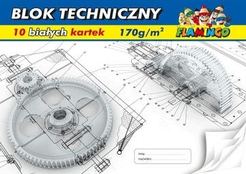 Blok techniczny A3 białe kartki 170 g