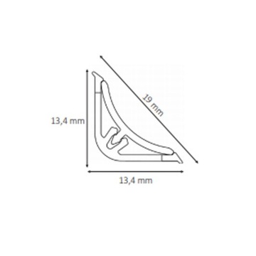 Listwa przyblatowa 13mm MINI 300cm CZARNY MAT