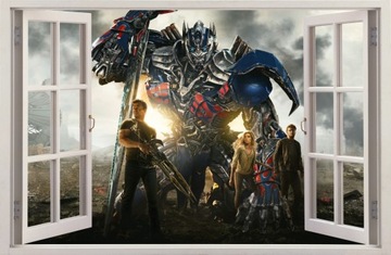 NAKLEJKI NA ŚCIANĘ Okno TRANSFORMERS 46 70x46cm