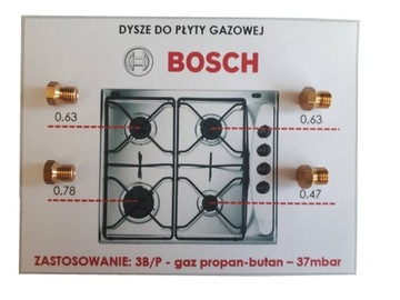 Dysze BOSCH do kuchenki na gaz propan-butan