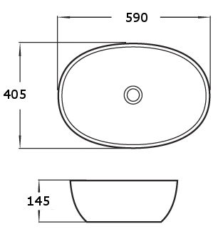 MEXEN VIKI НАСТОЛЬНАЯ РАКОВИНА 59x40 см ЧЕРНАЯ