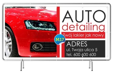 Solidny Baner reklamowy 3x1m Auto Detailing