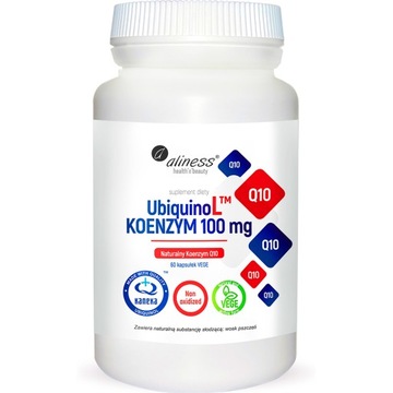 Aliness UbiquinoL Koenzym Q10 100 mg UBICHINOL Uroda Serce KRĄŻENIE 60 kaps