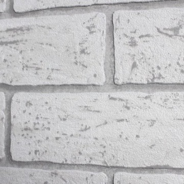 Tapeta im. CEGŁA BIAŁA POPIEL 58407 CEGIEŁKA 3d
