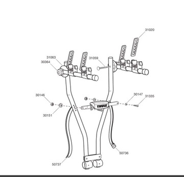 CZĘŚC CZĘŚCI THULE DO BAGAŻNIKA 970