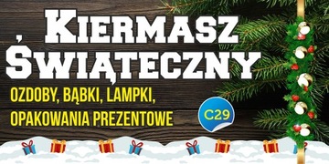 Baner Reklamowy - Ozdoby Swiąteczne Kiermasz 2x1m