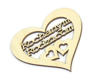 SERCE OZDOBA DEKOR Kochanym Rodzicom 13x13cm TE26