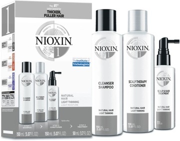 NIOXIN 1 ZESTAW WŁOSY LEKKO PRZERZEDZONE NATURALNE