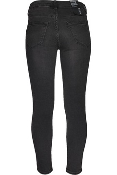 H&M Damskie Czarne Spodnie Jeansy Super Skinny Rurki Dziury Bawełna XS 34