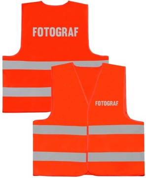 ODBLASKOWY FOTOGRAF KAMIZELKA OSTRZEGAWCZA - 3XL