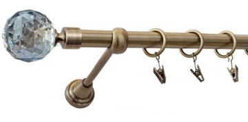 ХРУСТАЛЬНЫЙ КАРДИНСОВЫЙ 260 см ОДИНОЧНЫЙ 2,6 карниз 19