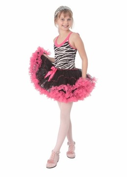 POPATU sukienka ZEBRA taniec TUTU SK663 128-134cm