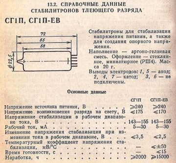 Лампа-стабилизатор напряжения СГ1П (143-155В)