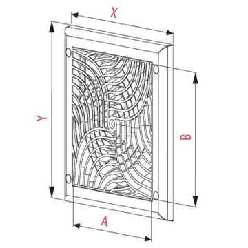 Вентиляционная решетка. 14см х 14см АВЕНТА TX2