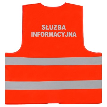 WIDOCZNA KAMIZELKA BHP SŁUŻBA INFORMACYJNA - 6XL