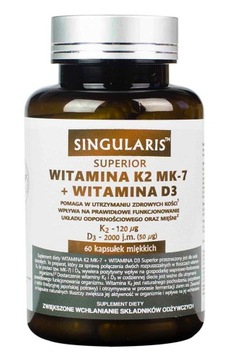 WITAMINA K2 MK-7 D3 2000 j.m. (60kaps) SINGULARIS