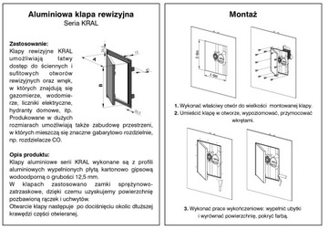 KRAL9 алюминиевый ревизионный лючок, пластина K-G 25х40см