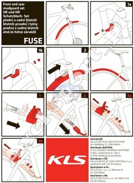 Крылья Kellys FUSE BICYCLE 26-28 SET P+задние